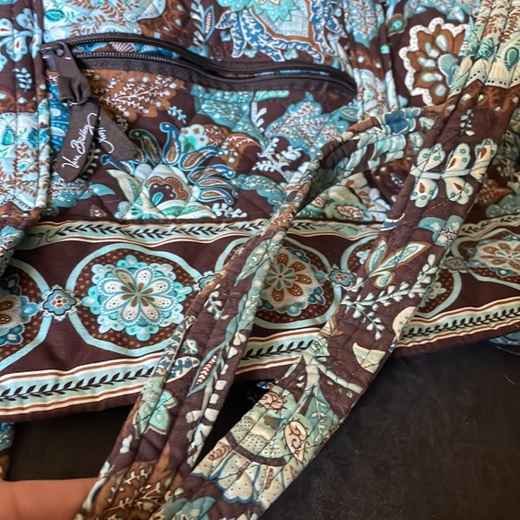 RARE VINTAGE Vera Bradley Large Toggle Tote Java Blue Retired Pattern - Picture 6 of 9